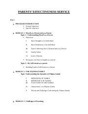 PARENT EFFECTIVENESS SERVICE PROGRAM .